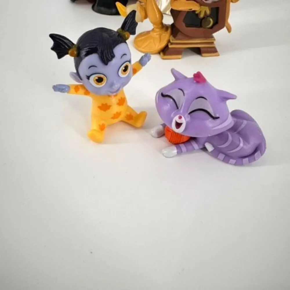 Lot of 10 Disney Beauty and the Beast Toys Cake Topper Action Figures Multicolor